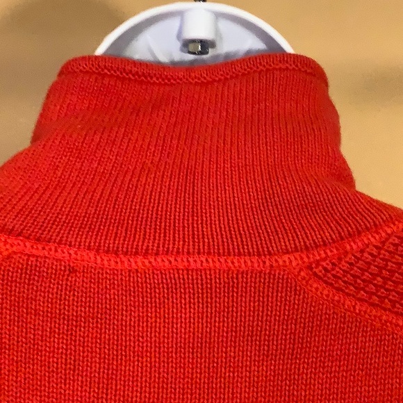 Ralph Lauren Lauren Active 100% Cotton Knit Red Sweater with Cowl Neck - Picture 10 of 13